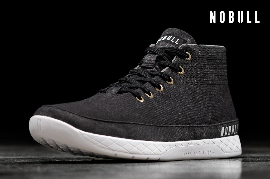 Buy NOBULL Mid Trainers Online Mens NOBULL Denim Canvas Black NOBULL Singapore